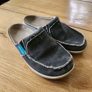 Walk-hero Gecko Man Mule Shoes Womens 7 Gray Slip-on Comfort Flats‎ Slides